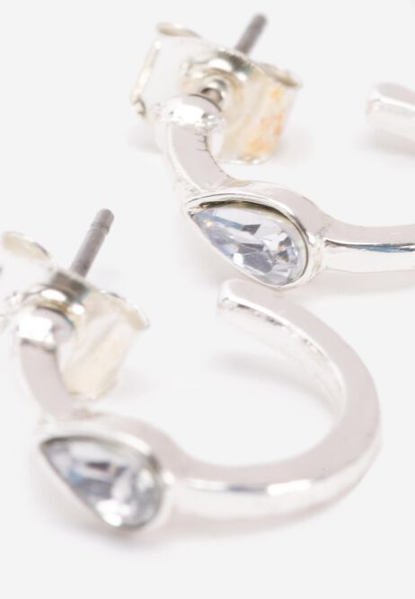 Womens 6pk Silver Mini Hoop Earrings