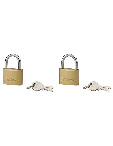 Lot de 2 cadenas TYPE 1, intérieur, 35mm, anse acier cémenté, 4 clés, s'entrouvrant - THIRARD