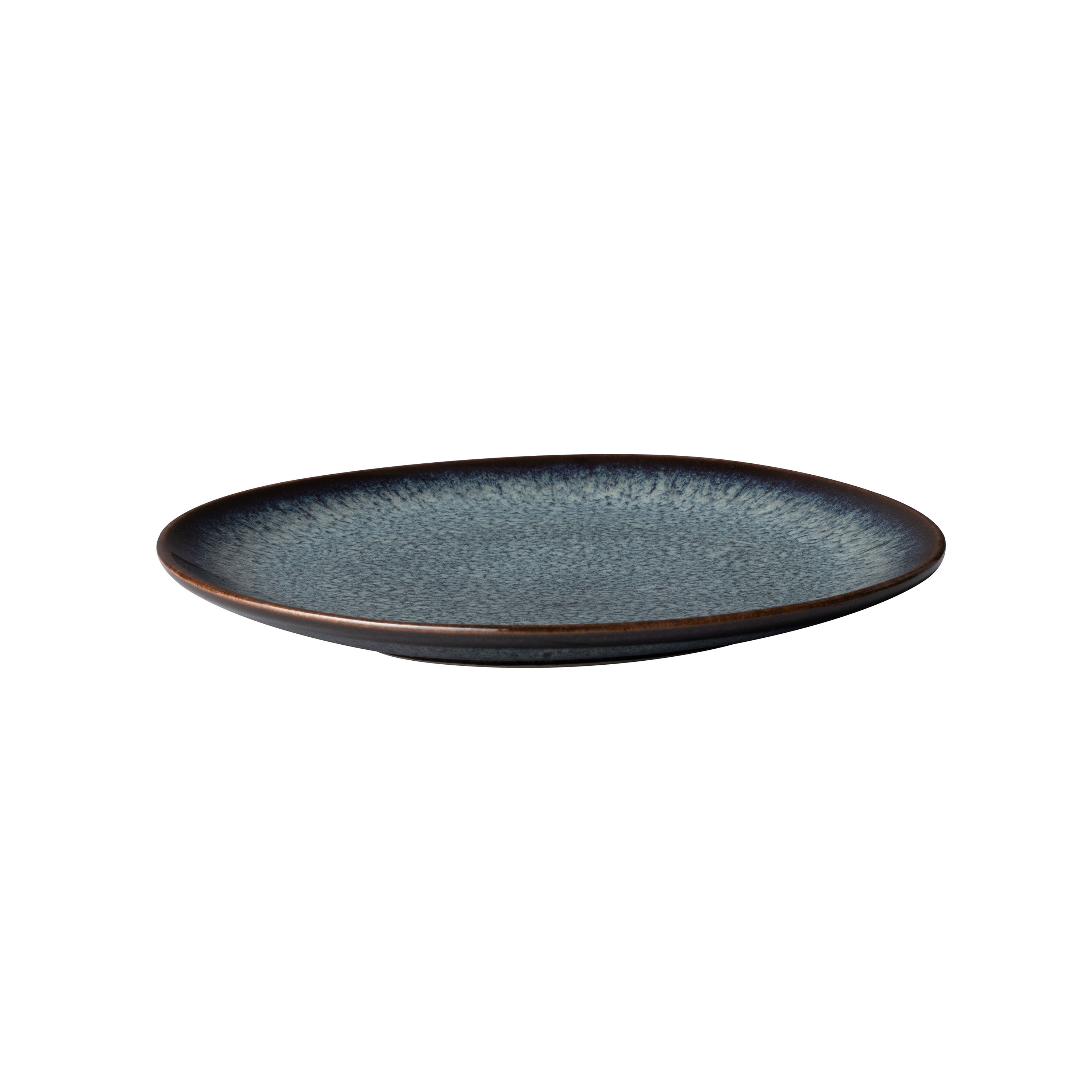 Lave Appetizer/ Bread Plate - Grey, 7'' x 6.7'', stoneware