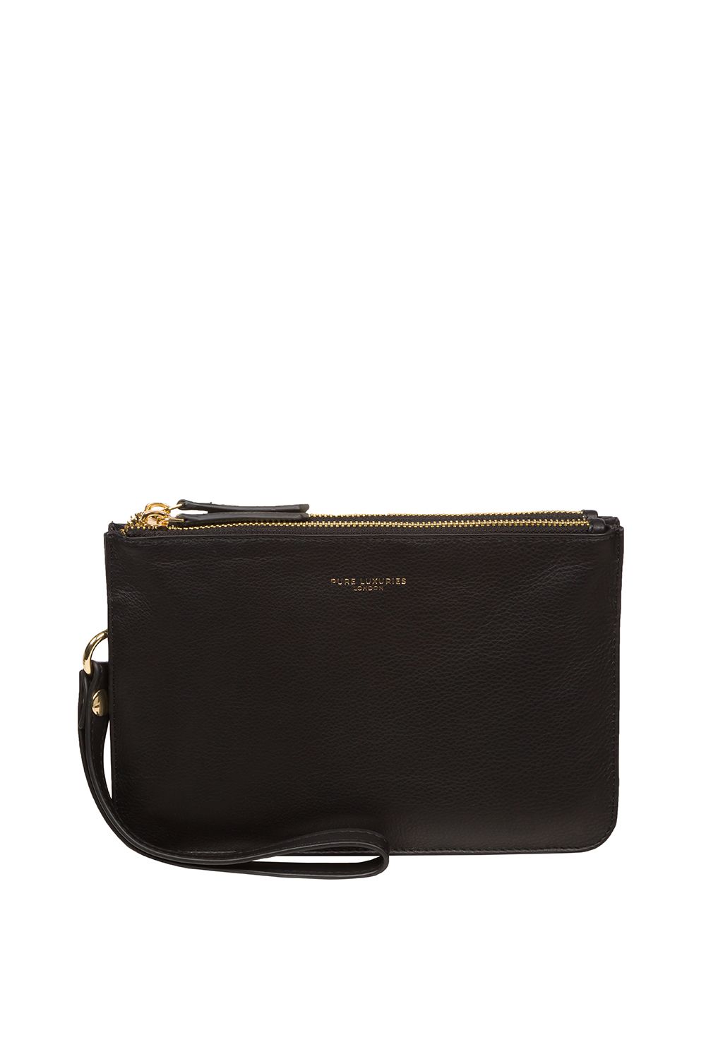 Pure Luxuries London Addison' Nappa Leather Clutch Bag