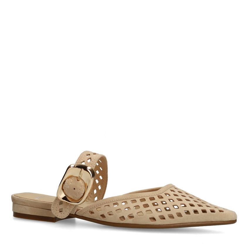 Manfield Beige leren instappers