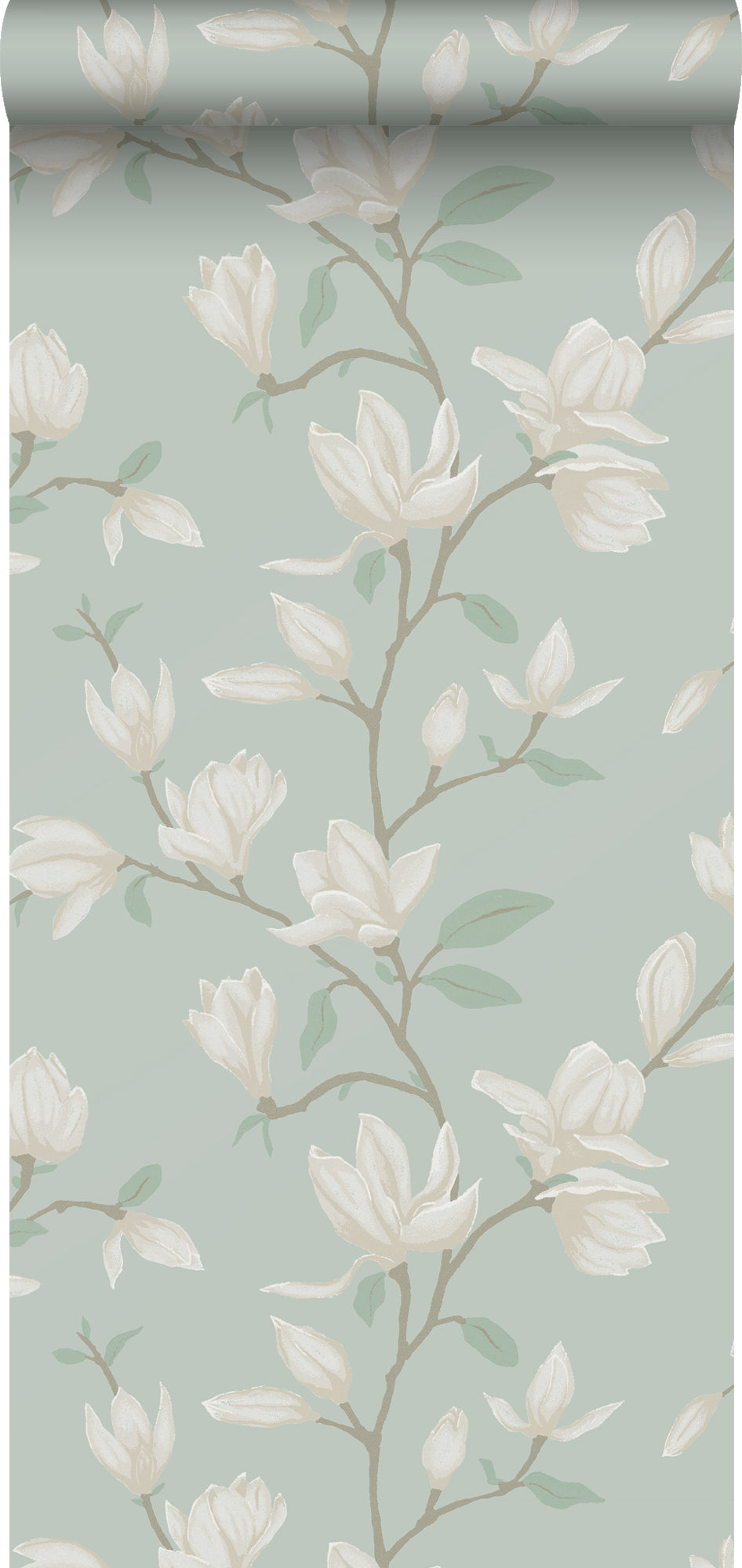 ESTAhome behang magnolia celadon groen - 53 cm x 10.05 m - 139405