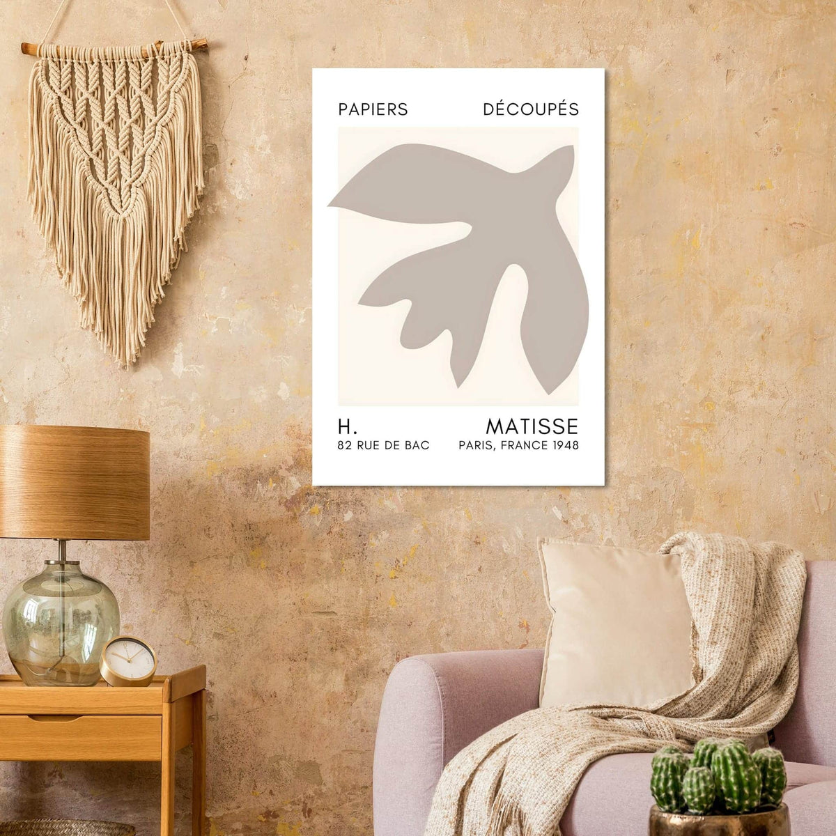 Artfulprints Poster Matisse – Floating forms grey  - 70x100 cm - Grijs