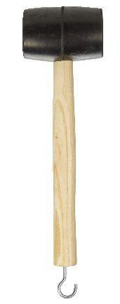 Outbound Rubber Mallet Hammer w/ Wooden Handle & Tent Peg/Stake Puller/Extractor/Remover Hook