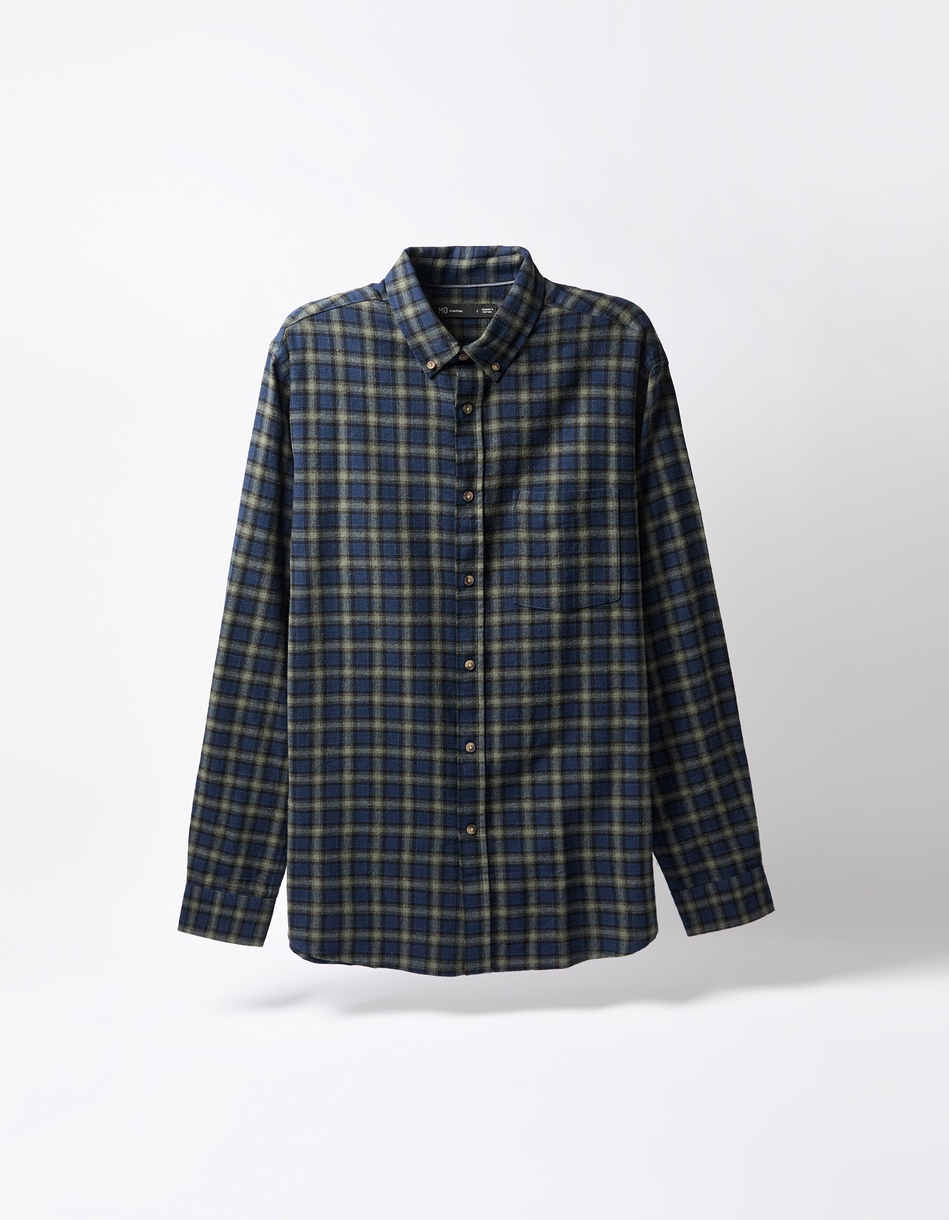 Camisa Flanela de Xadrez, Homem, Azul