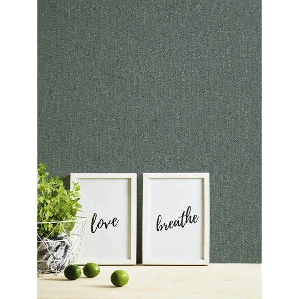 Vliestapete, BxL: 53 x 1005 cm, grün/goldfarben