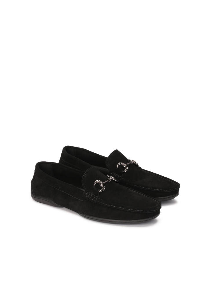 Men's slip on moccasins made of suede leather
