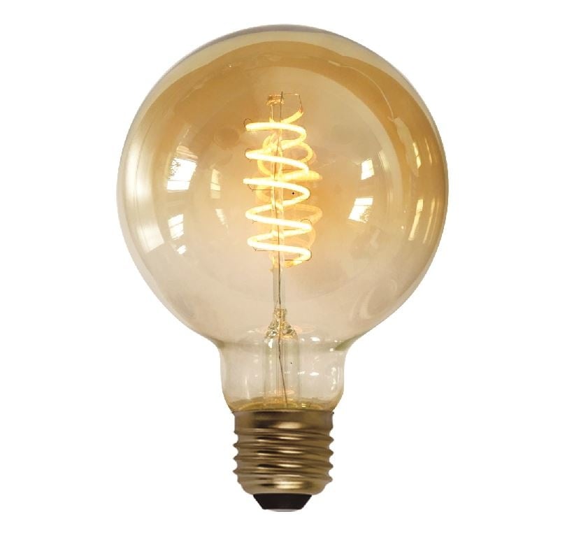 Freelight E27 7Watt Led Gold 95mm incl. Stappen Dimmer
