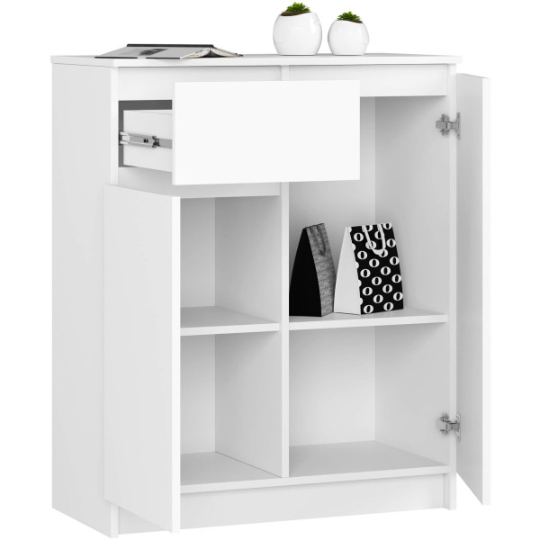 Komoda AKORD K80 Biała 80 cm z szufladą 80x40x99 cm