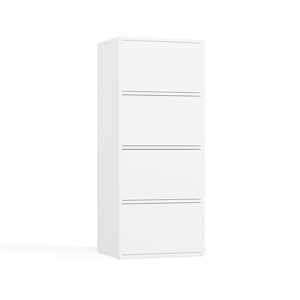 Komoda ALMA Biała Szafka 4 Drzwi 4 Półki