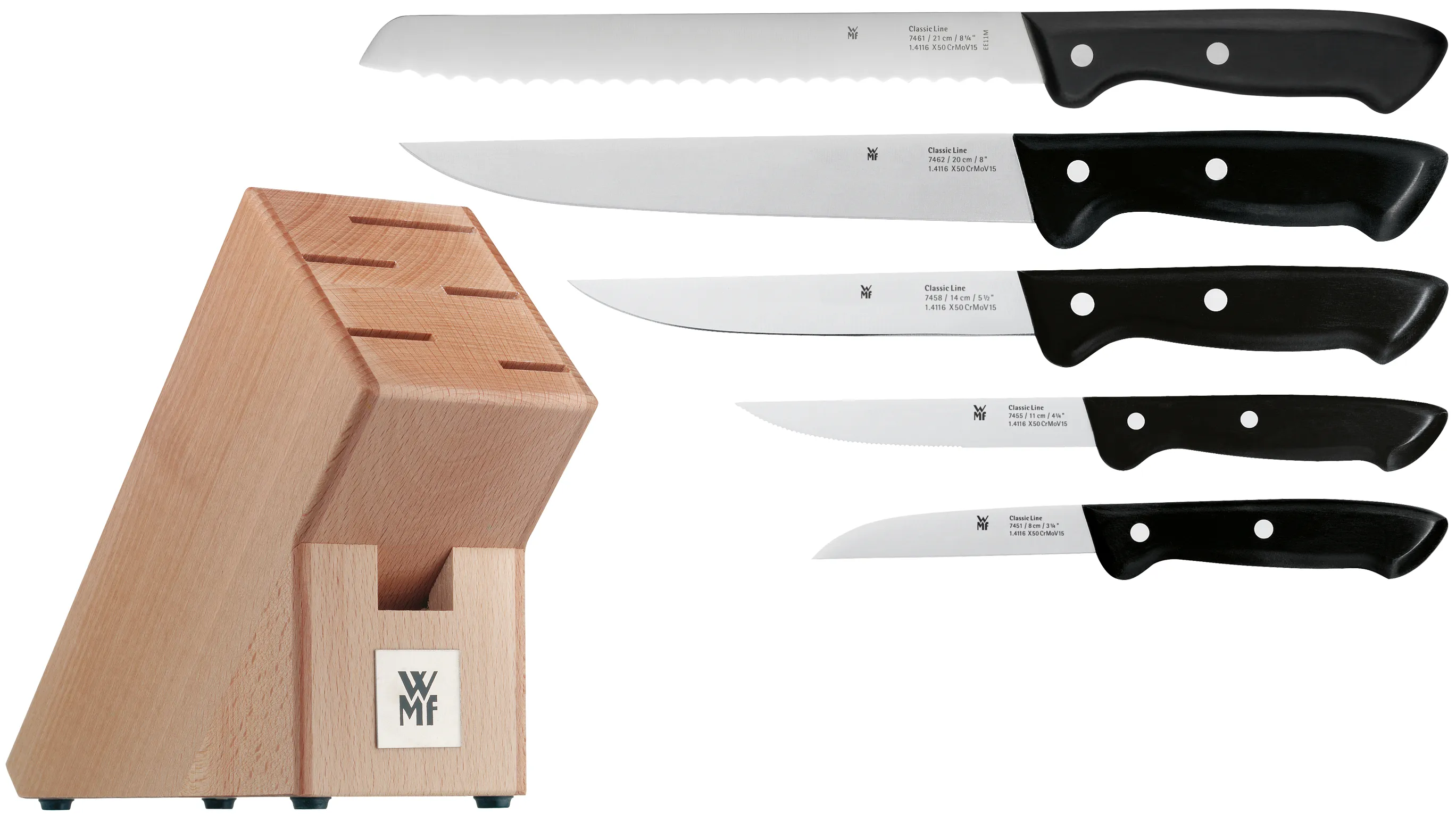 CLASSIC LINE Knife block set, 6-pcs