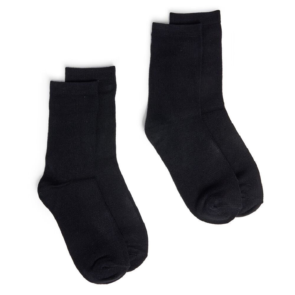Lot de 2 paires de chaussettes 36/40 en fibre de bambou noir