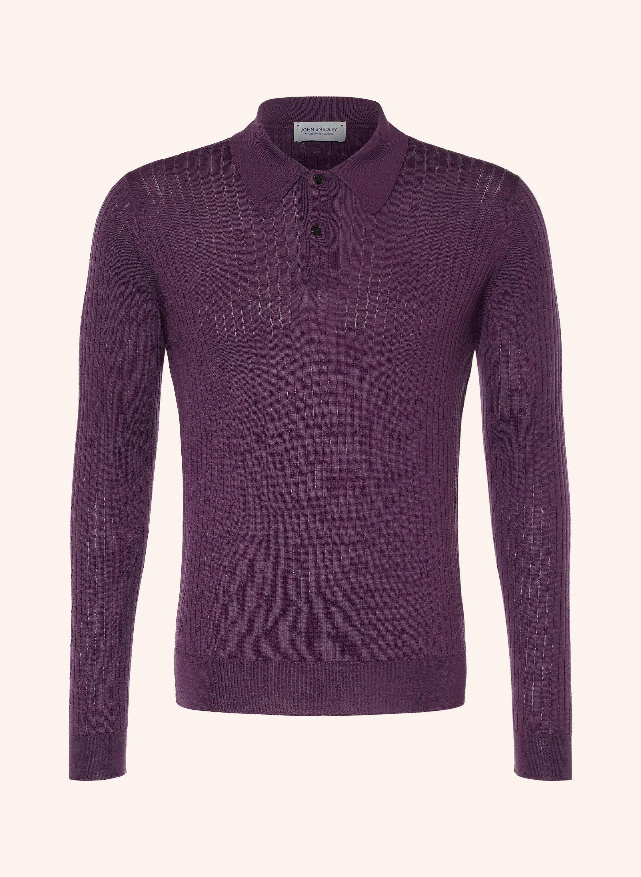 JOHN SMEDLEY Strick-Poloshirt HODSON aus Merinowolle