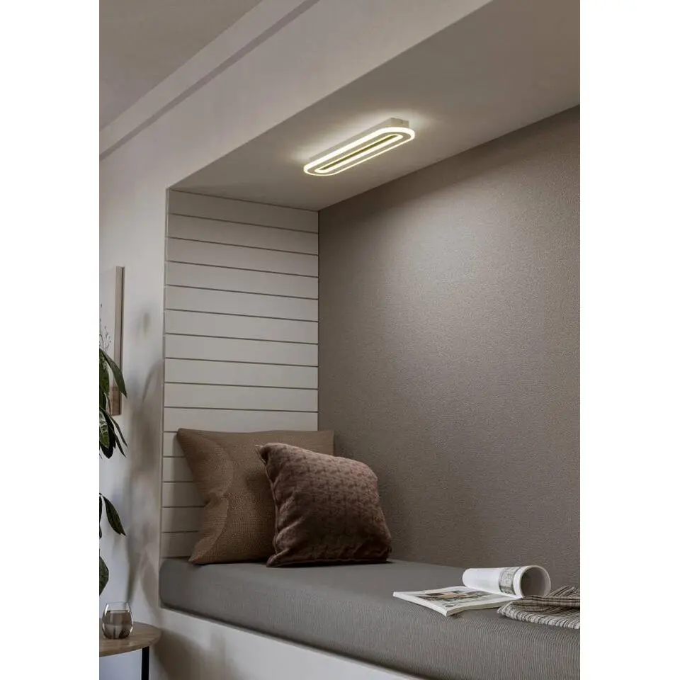 EGLO Macchioni Plafonni&egrave;re - LED - Kunststof - Zwart/Wit - Afstandsbediening