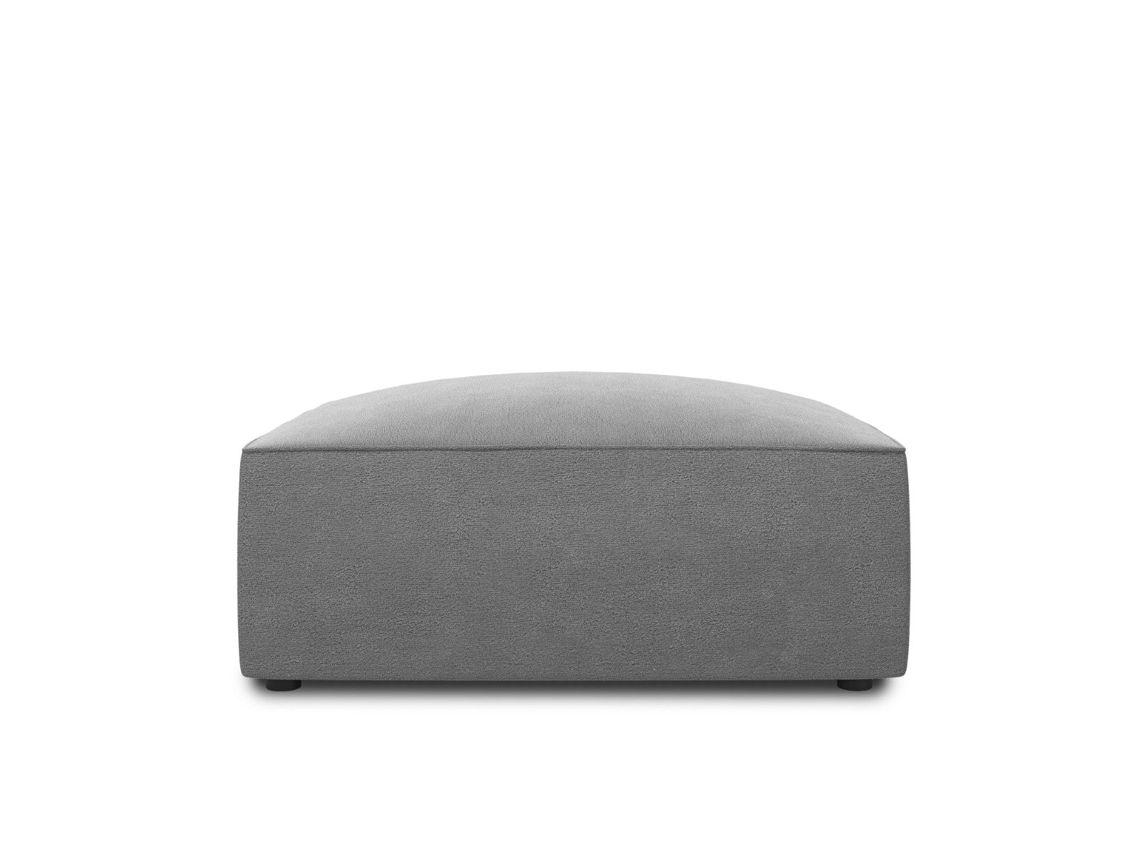 Micadoni Poef Ruby flueel, grijs - 93x93x40cm