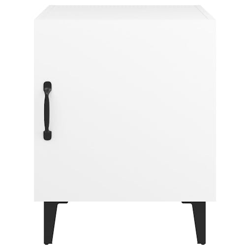 NNEVL Bedside Cabinets 2 pcs White Engineered Wood