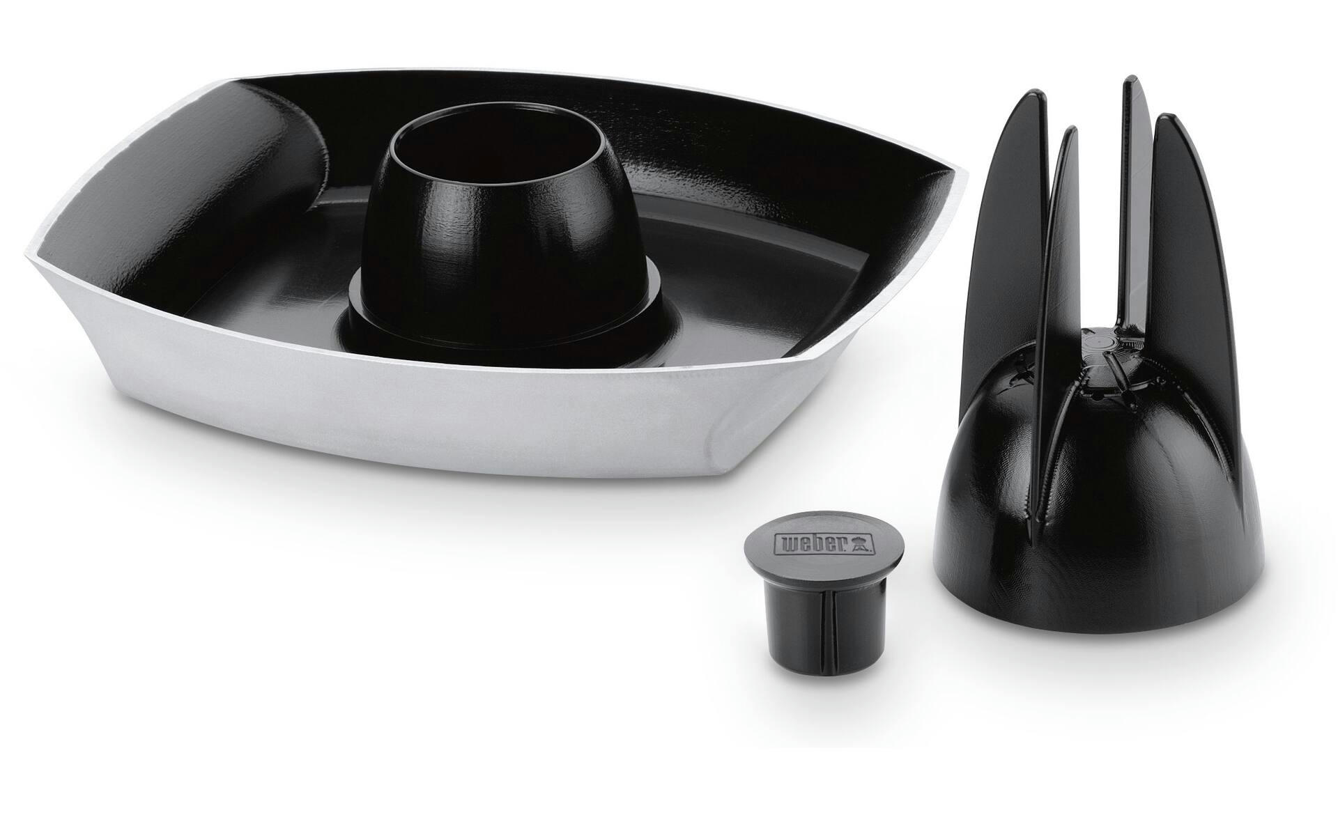Weber Deluxe Stainless Steel Poultry Roaster w/ Non-Stick Ceramic Coating