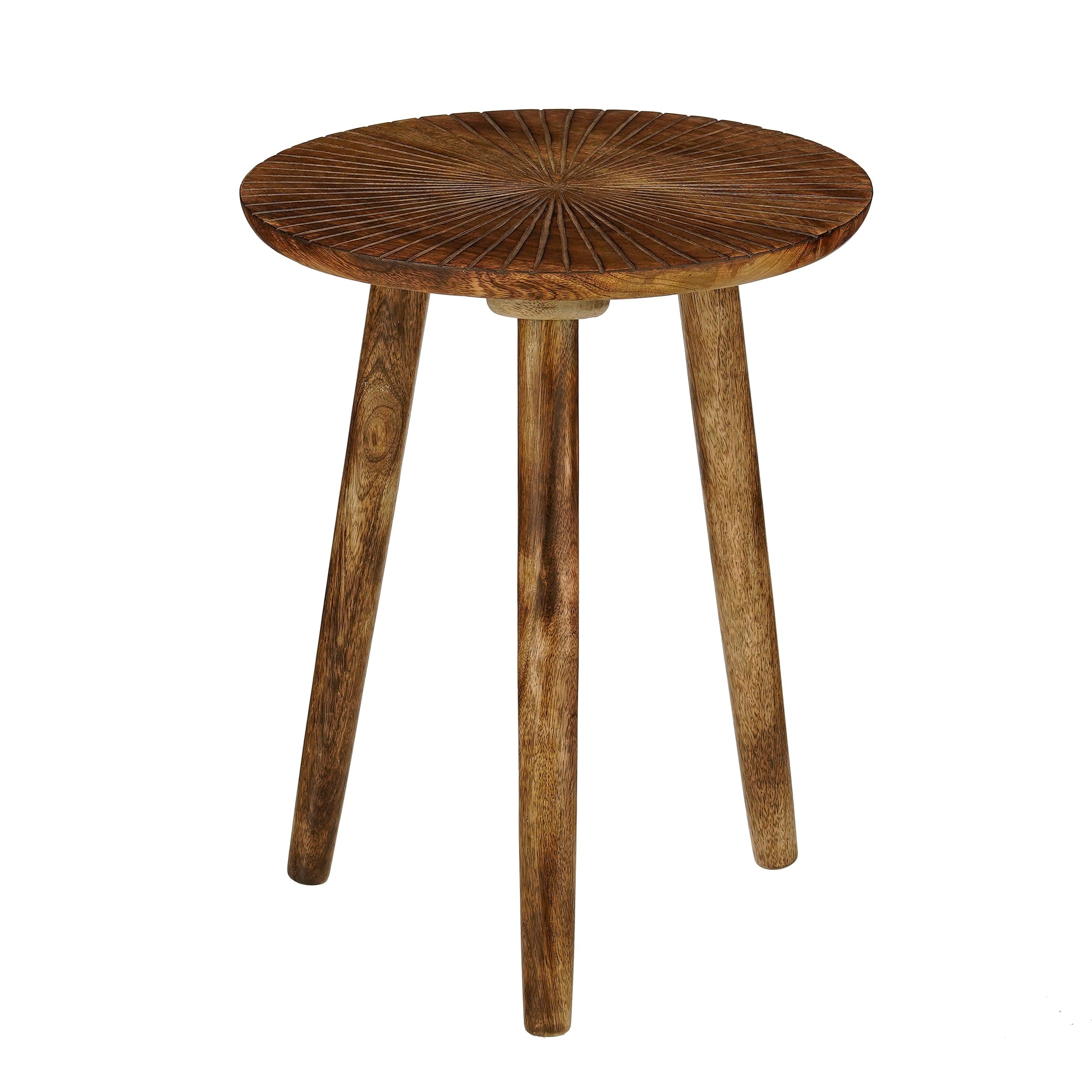 Mica Decorations Pomante Bijzettafel - Tafeltje - Koffietafel van Mangohout - Handig als Plantentafel of Plantenstandaard - Klein Salontafeltje - 46 x