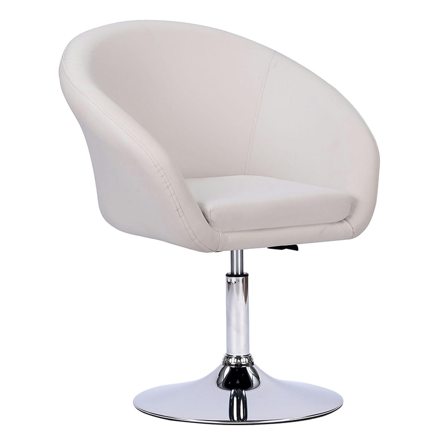 GABIN - Tabouret de bar réglable en simili blanc