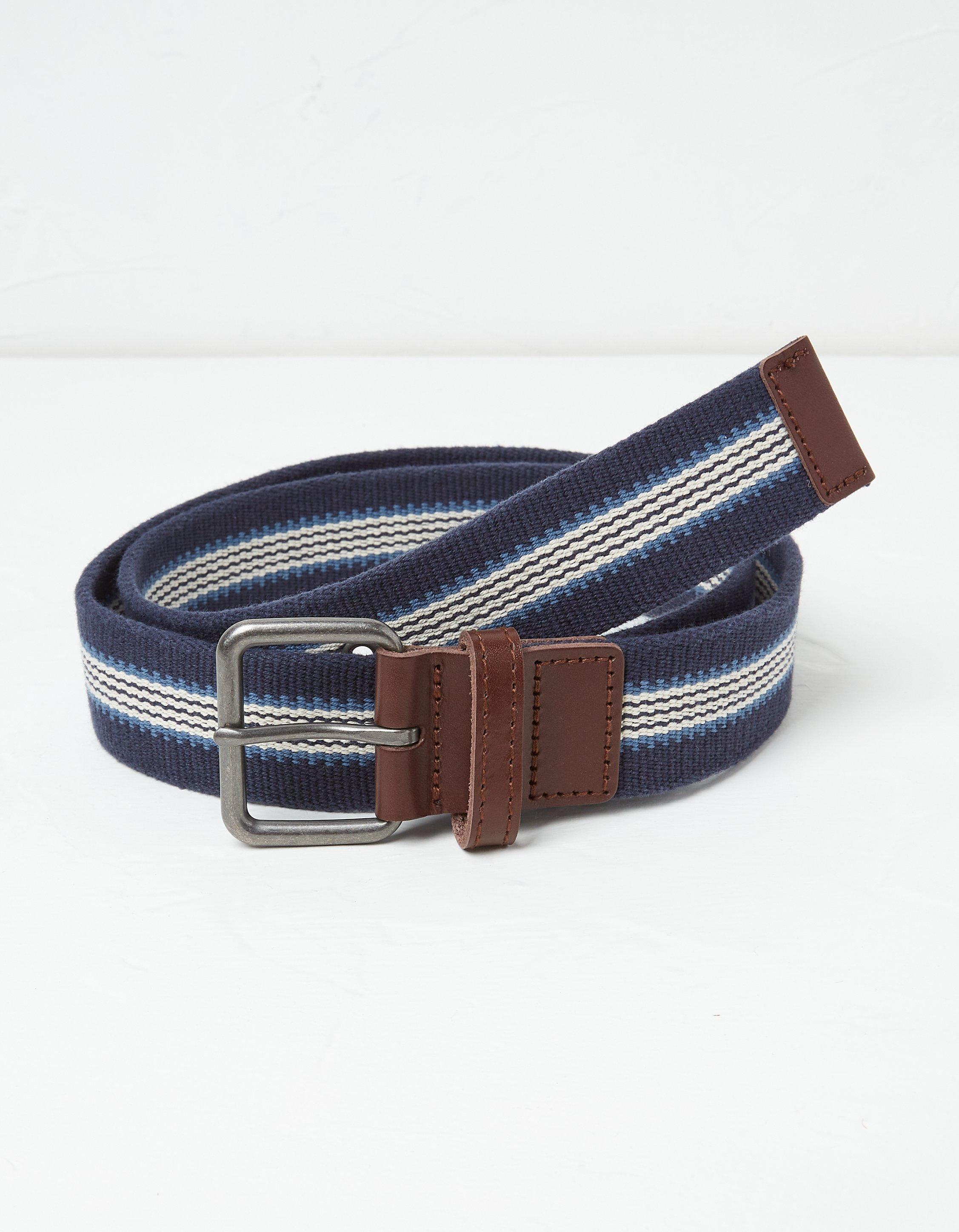 Striped Webbing Belt