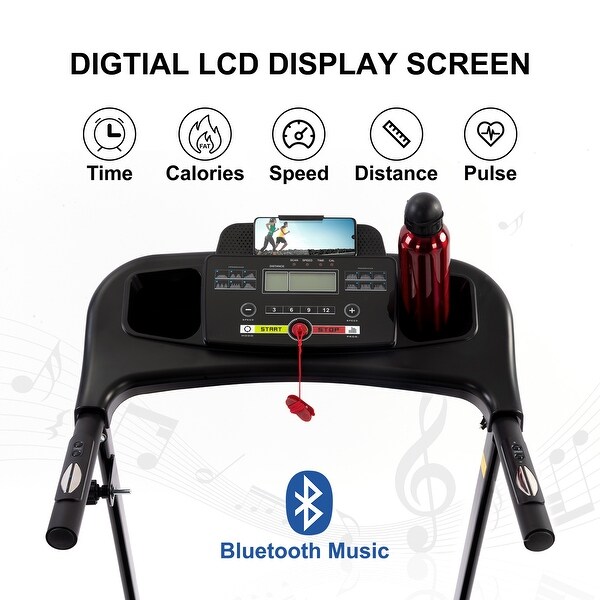 Folding Treadmills for Home with Bluetooth and Incline