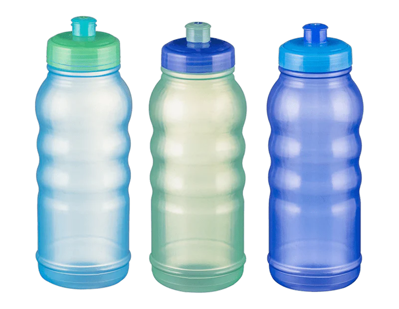 Kids Pull Top Sports Bottle 550ml 3 Pack