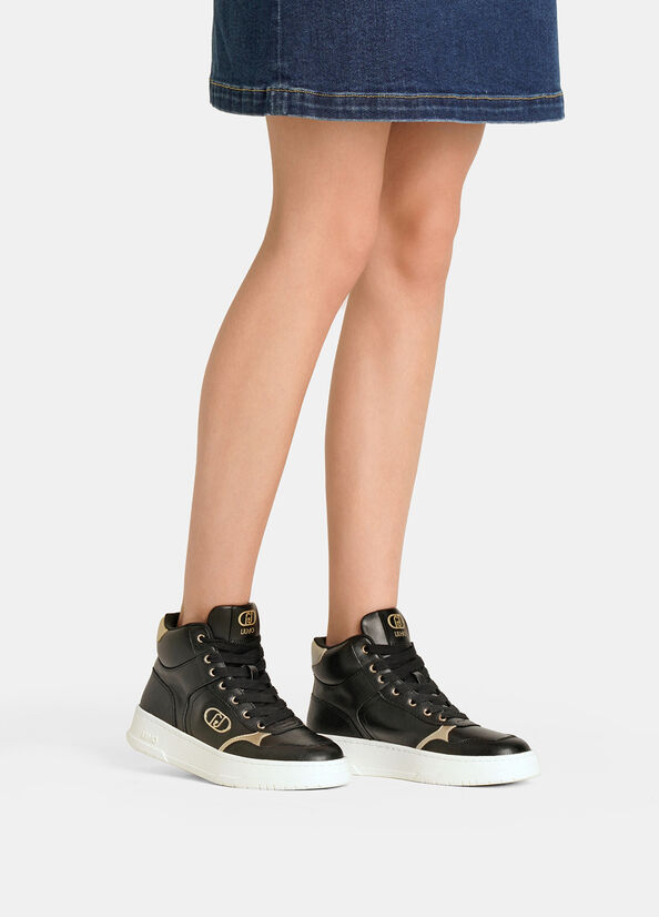 Sneakers basket in pelle