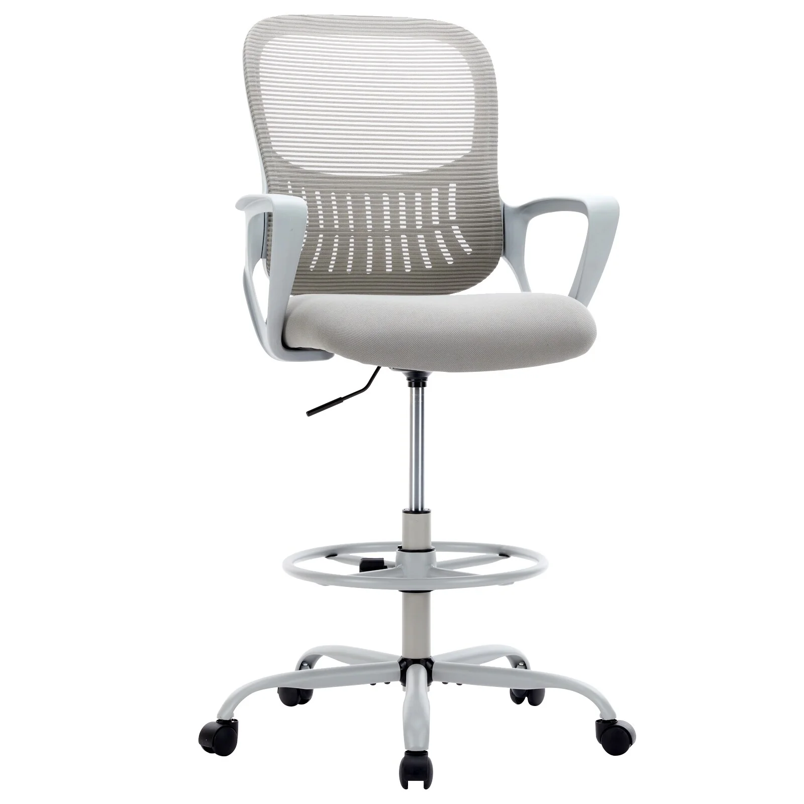 Ergonomic Drafting Chair with Lumbar Support - Adjustable Tall Office Chair for Standing Desks