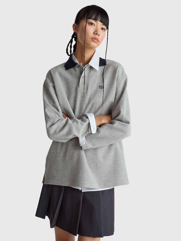 Rugby polo in cotton