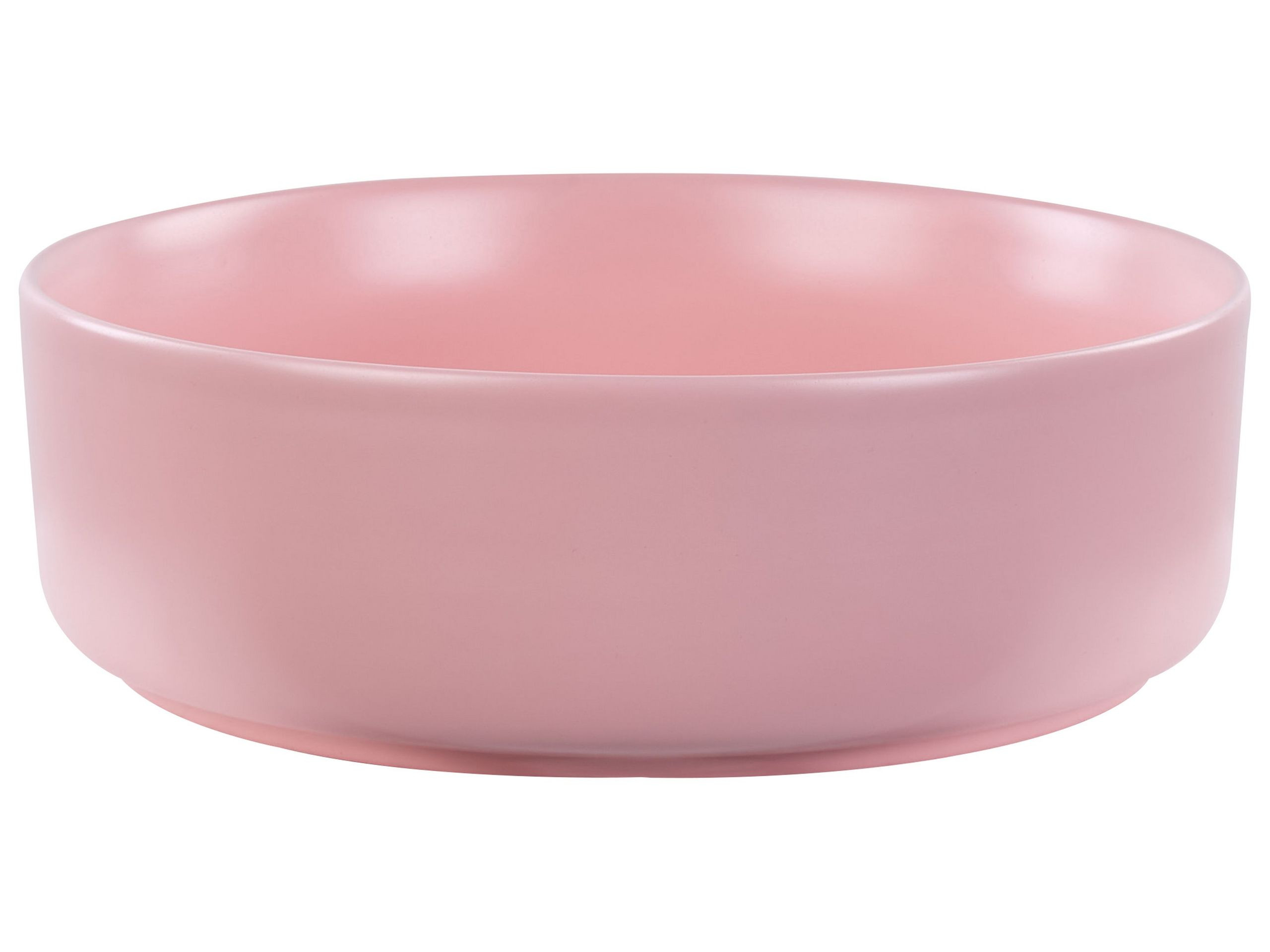 Umywalka nablatowa okrągła 37 cm różowa