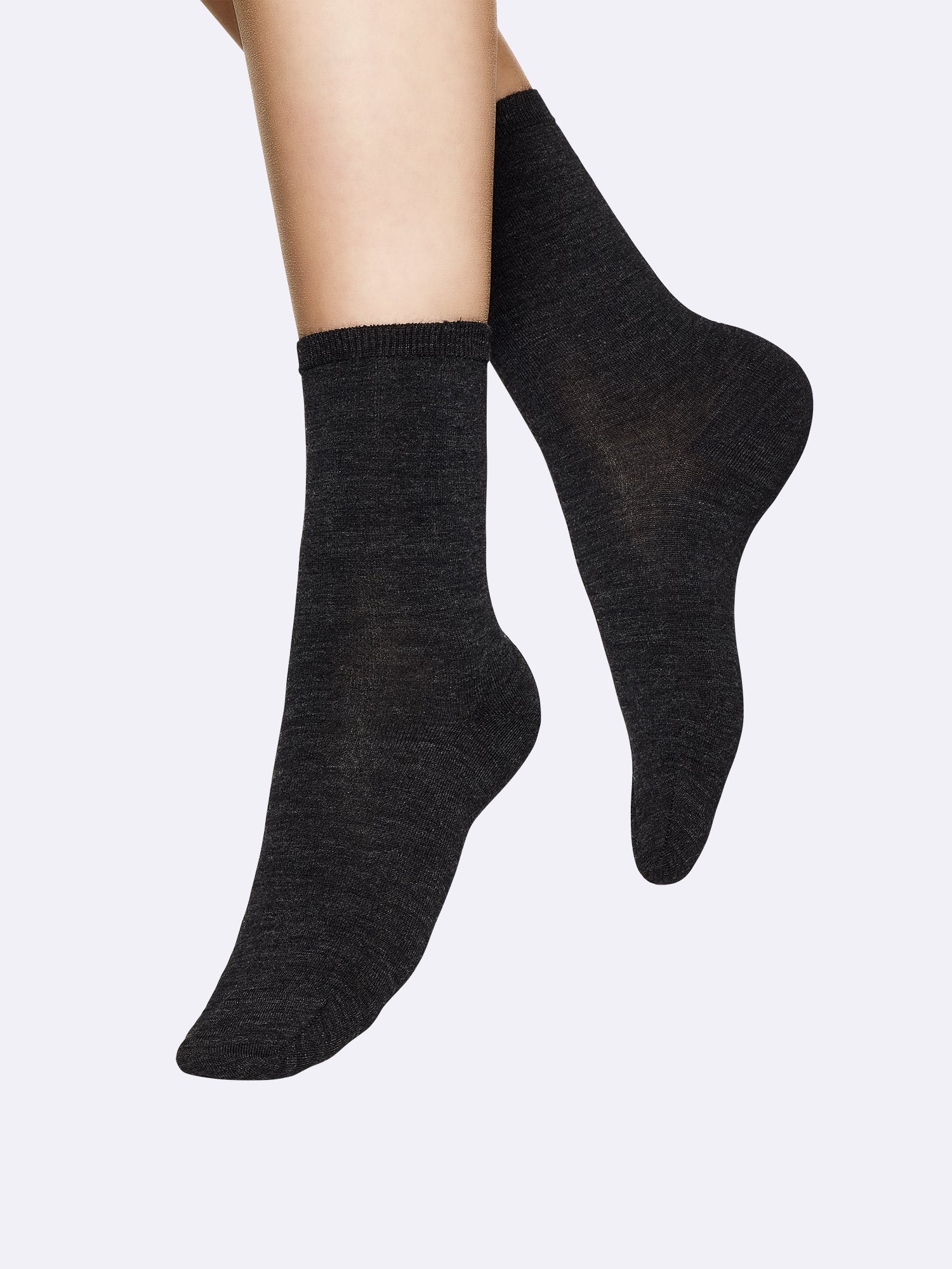 MERINO WOOL nilkkasukat - tummanharmaa