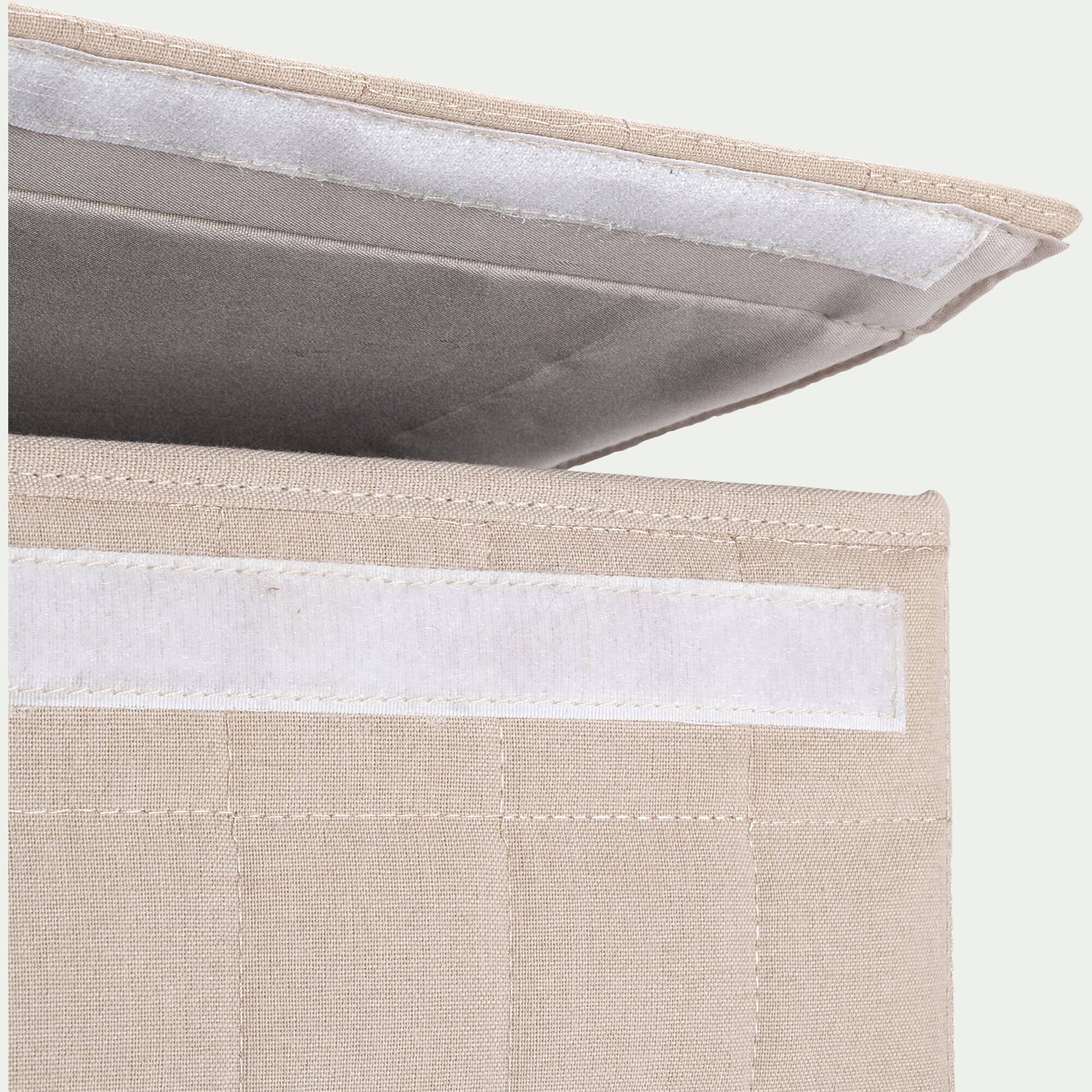 PEYROLLES - Panier à linge pliable en tissu H60cm - beige