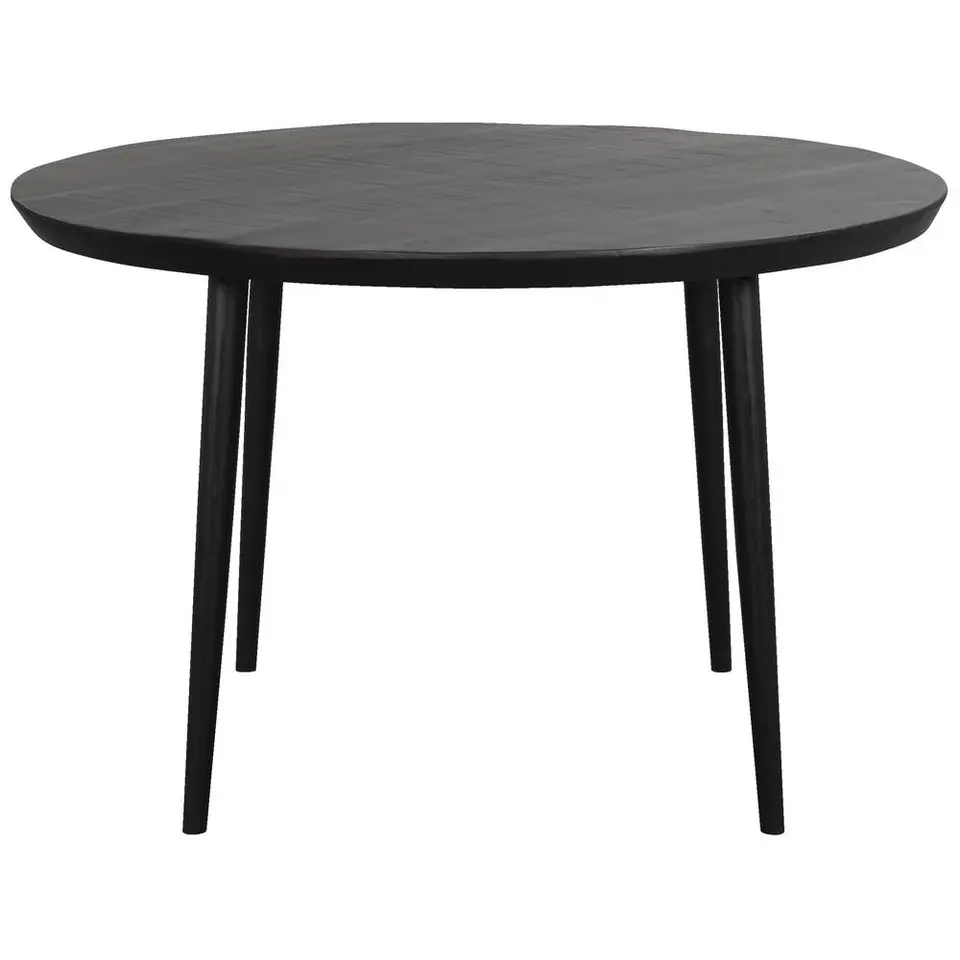 Eetkamertafel Lexy rond - mangohout/zwart - 76x&Oslash;120 cm