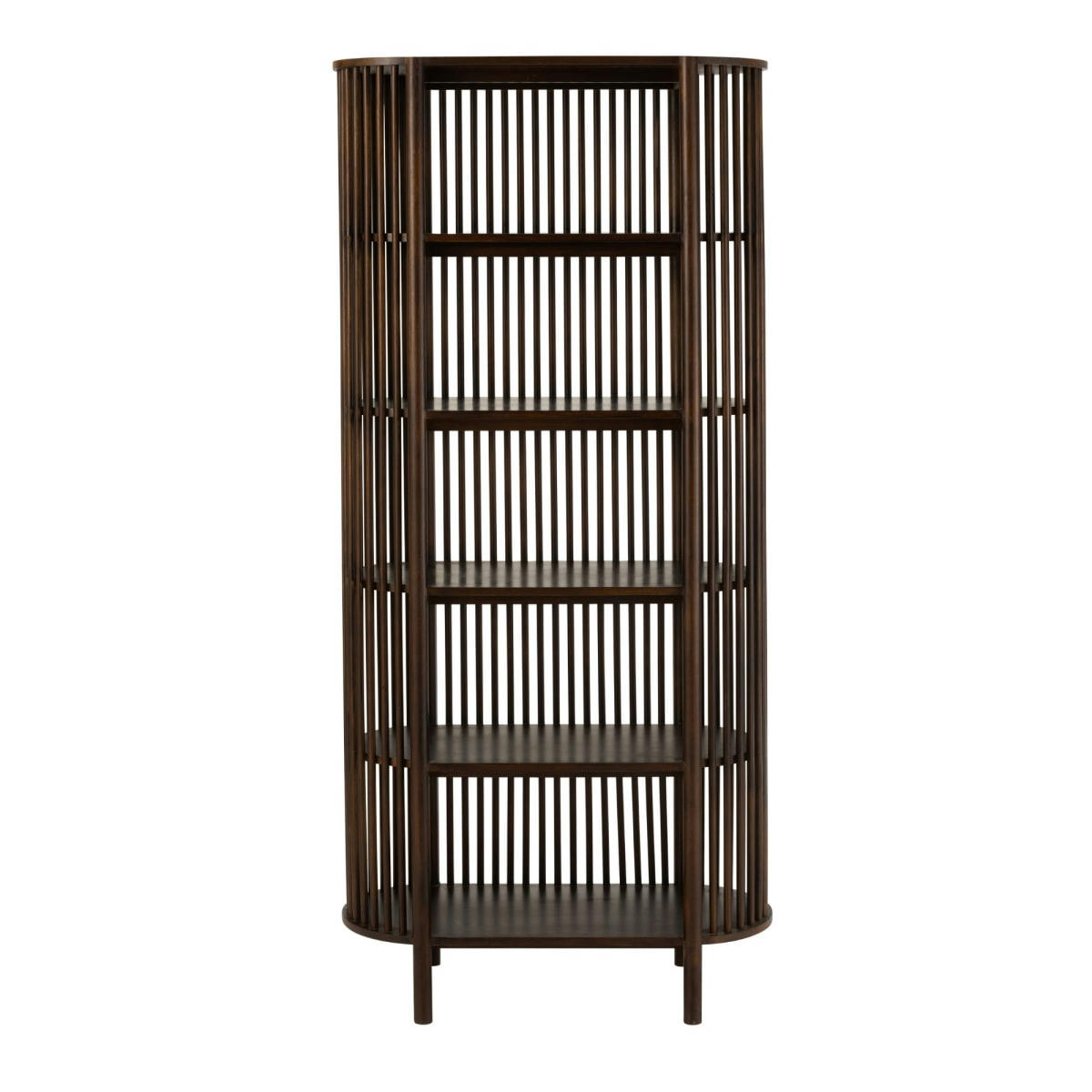 DAVID - Etagère contemporaine en bois foncé 5 étages