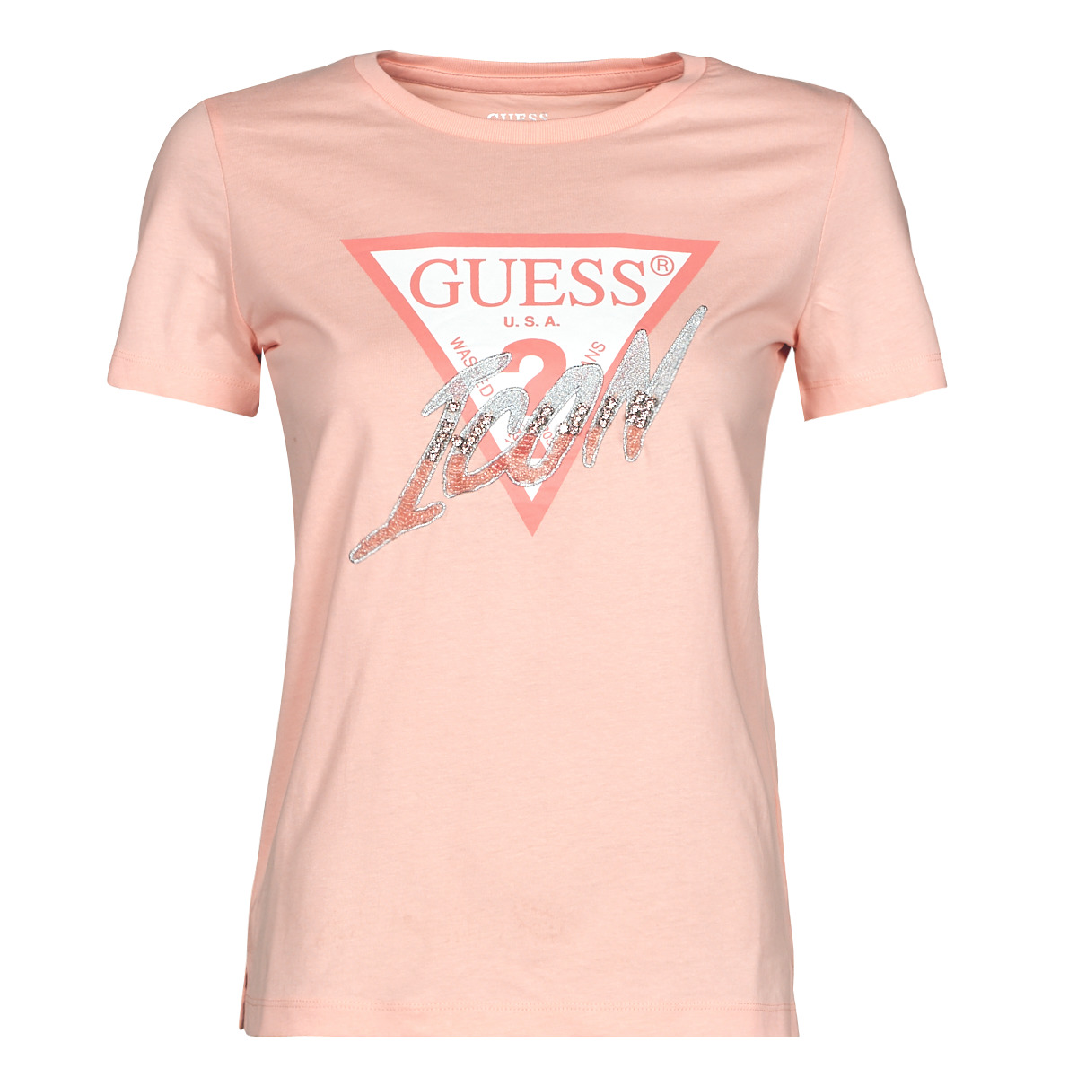 Guess - SS CN ICON TEE - Peach