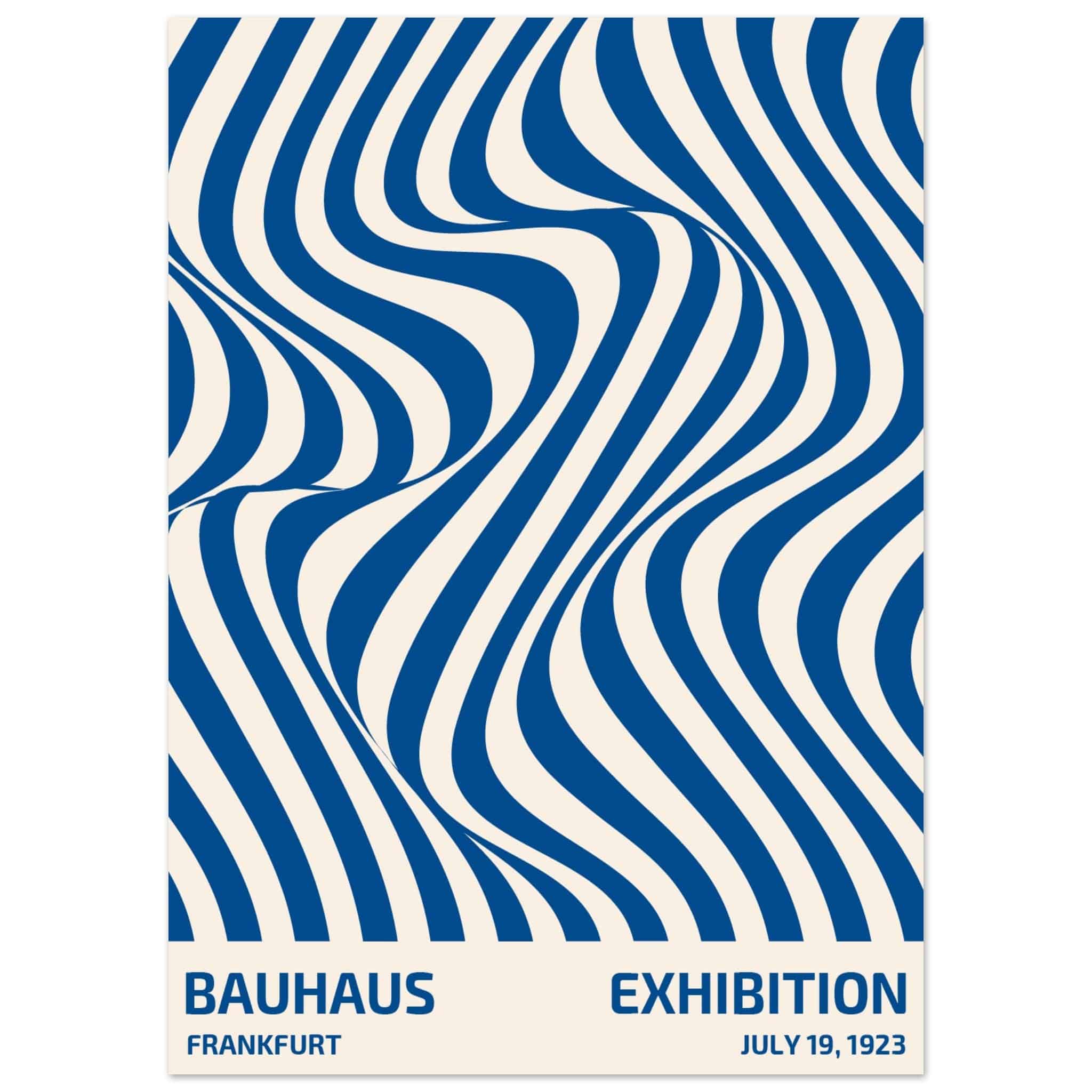 Artfulprints Poster Bauhaus - Exhibition Frankfurt blue  - 50x70 cm - Blauw