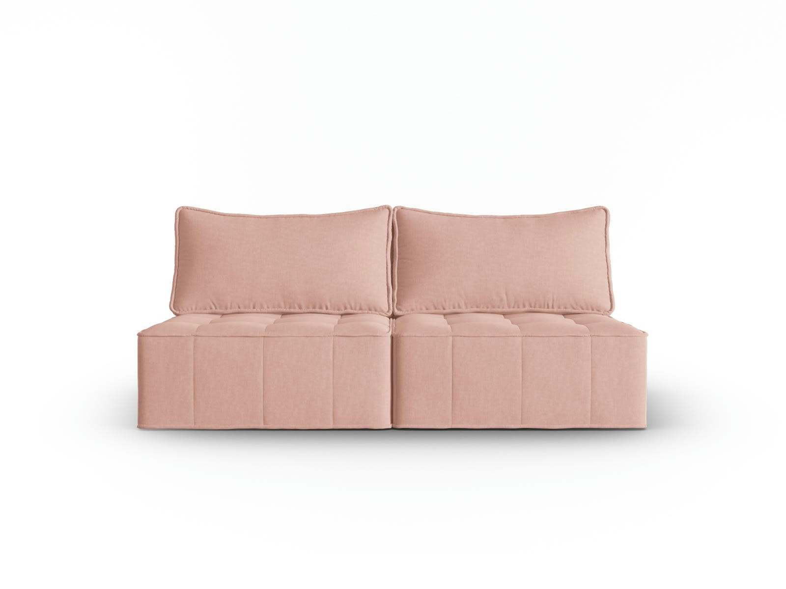 MIKE - Canapé modulable 3 places en tissu structurel rose
