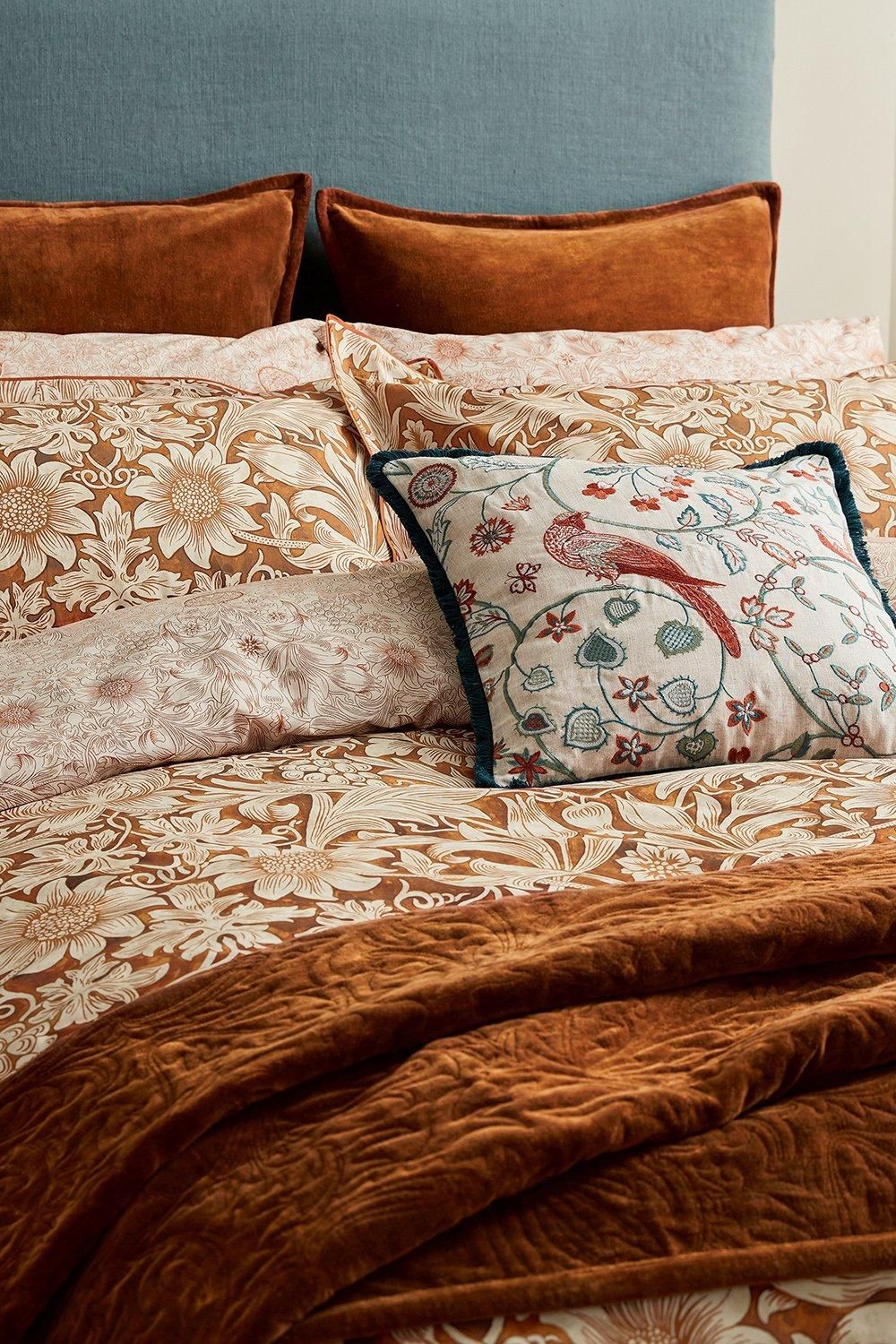 Morris & Co Sunflower' Cotton Percale Duvet Cover
