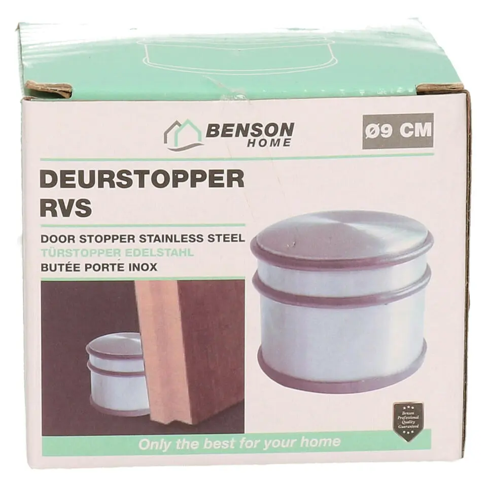 Benson Deurstopper - RVS - rond - D9 x H7 cm - 1 kg