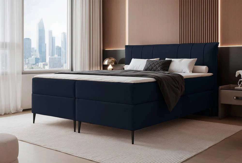 Boxspring Savina 160x200 cm incl topper en opbergruimte