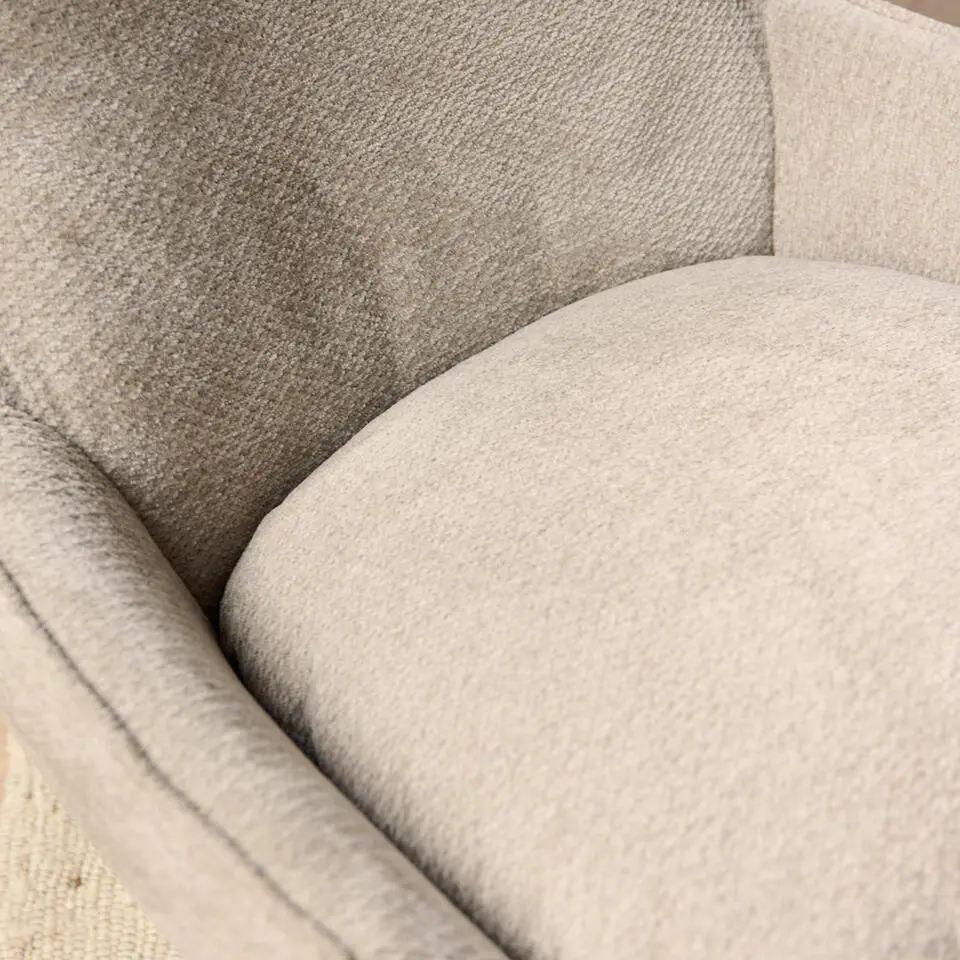 Fauteuil Taupe Stof - Draaibaar - Olivia