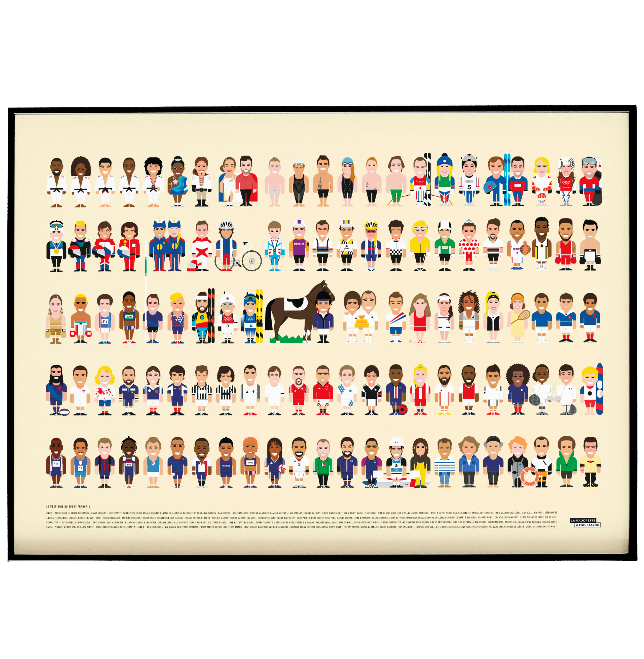 - Affiche d'art Vestiaire du sport français 50 X 70 cm