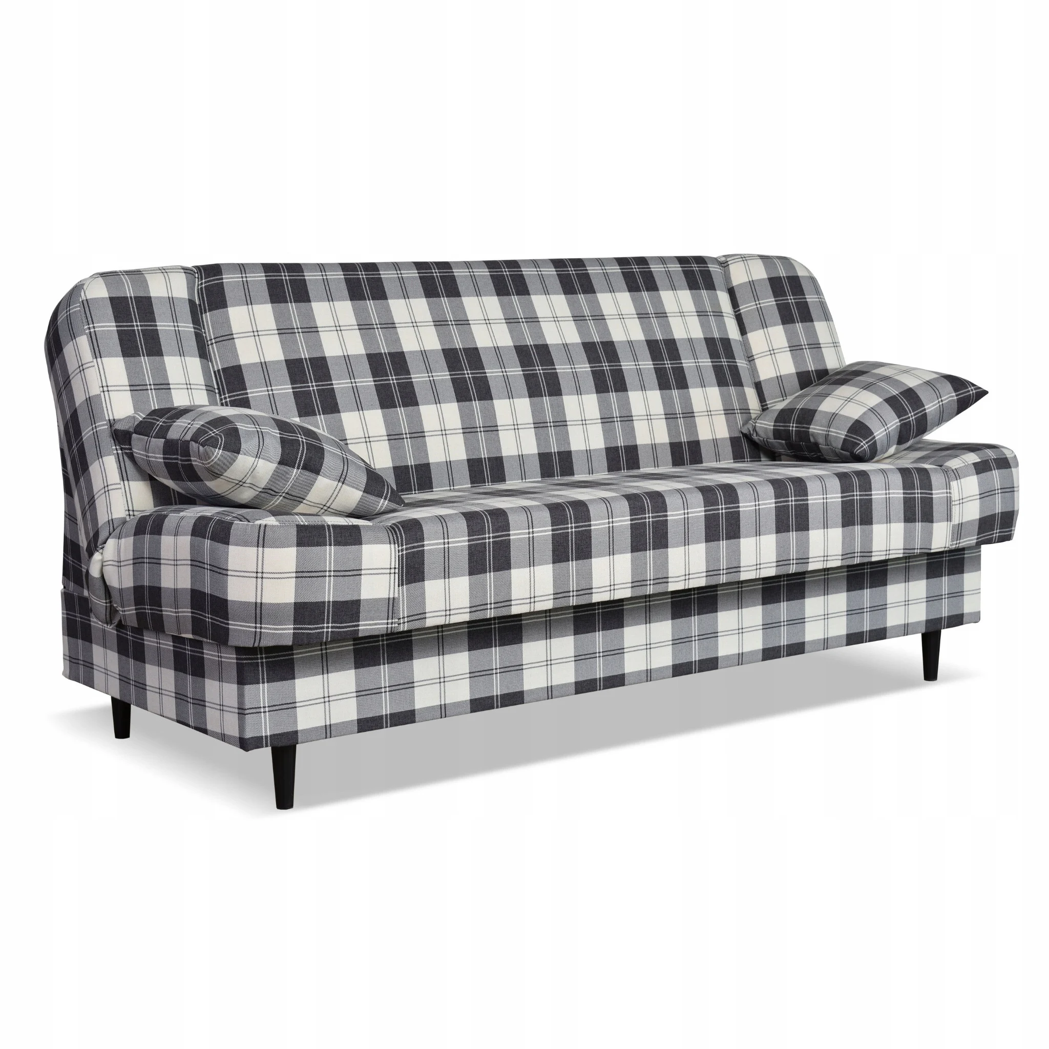 Kanapa sofa Sally rozkładana f spania family meble krata granatowo - biała