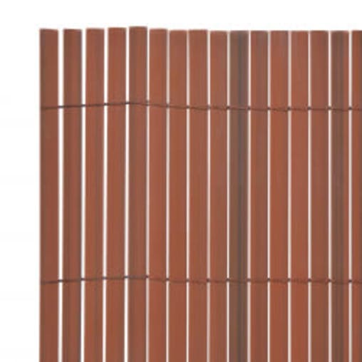 NNEVL Double-Sided Garden Fence 110x300 cm Brown