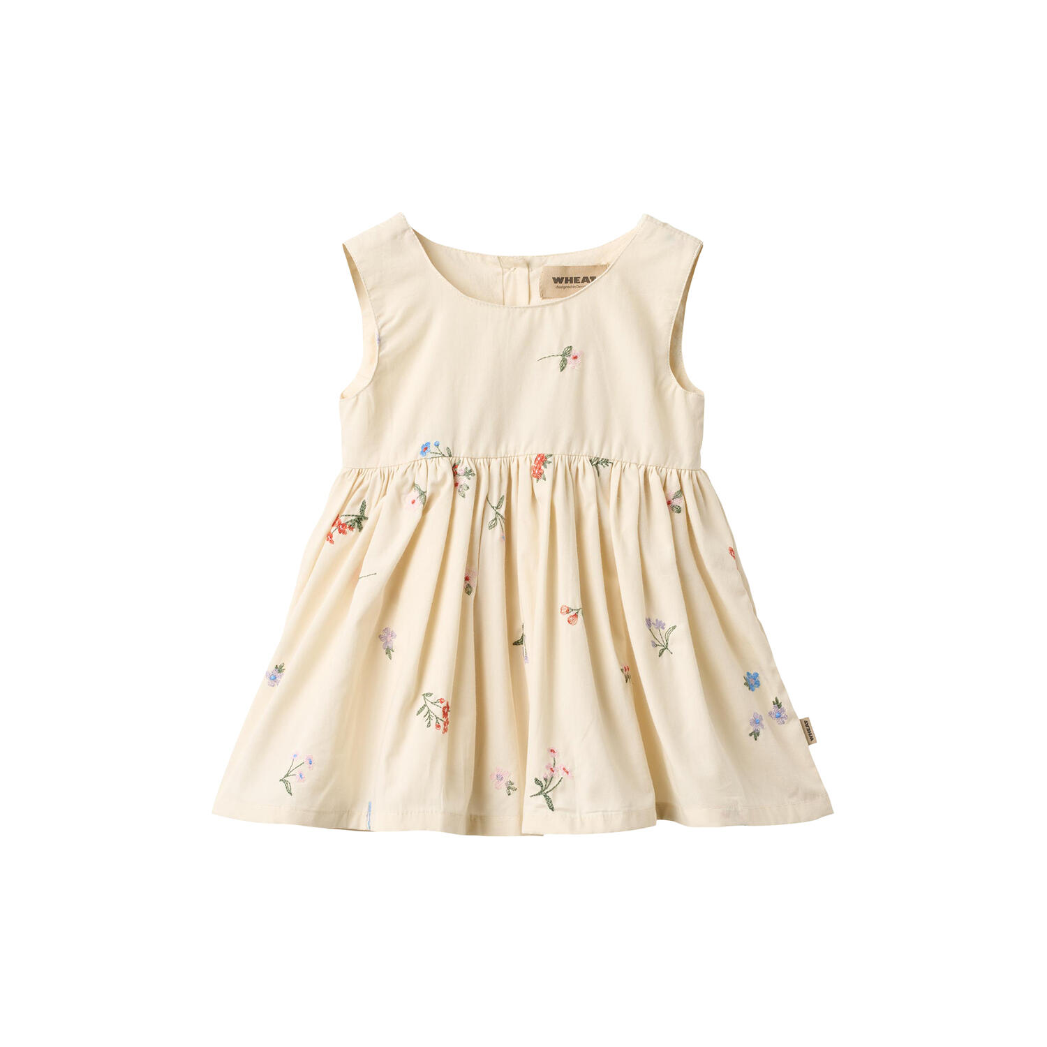 Pinafore Wrinkle Sienna, ivory embroidery flowers