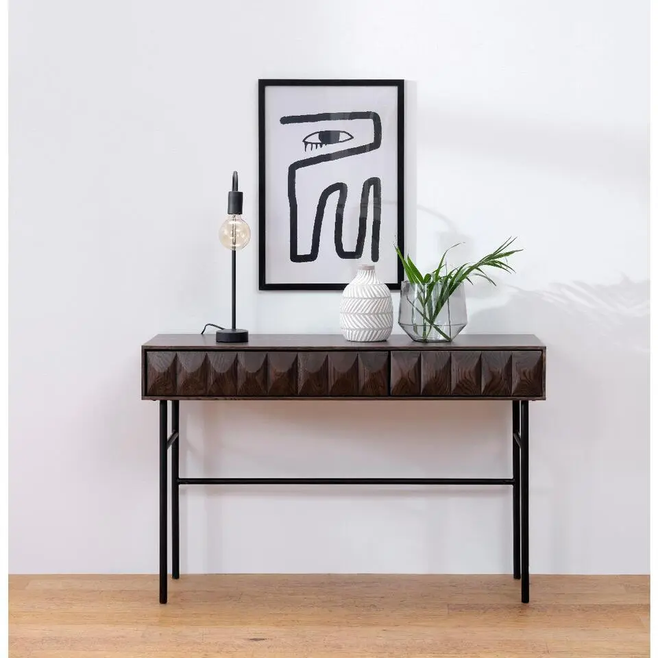 Nordic Home - Magnus eiken sidetable - 117 cm - espresso