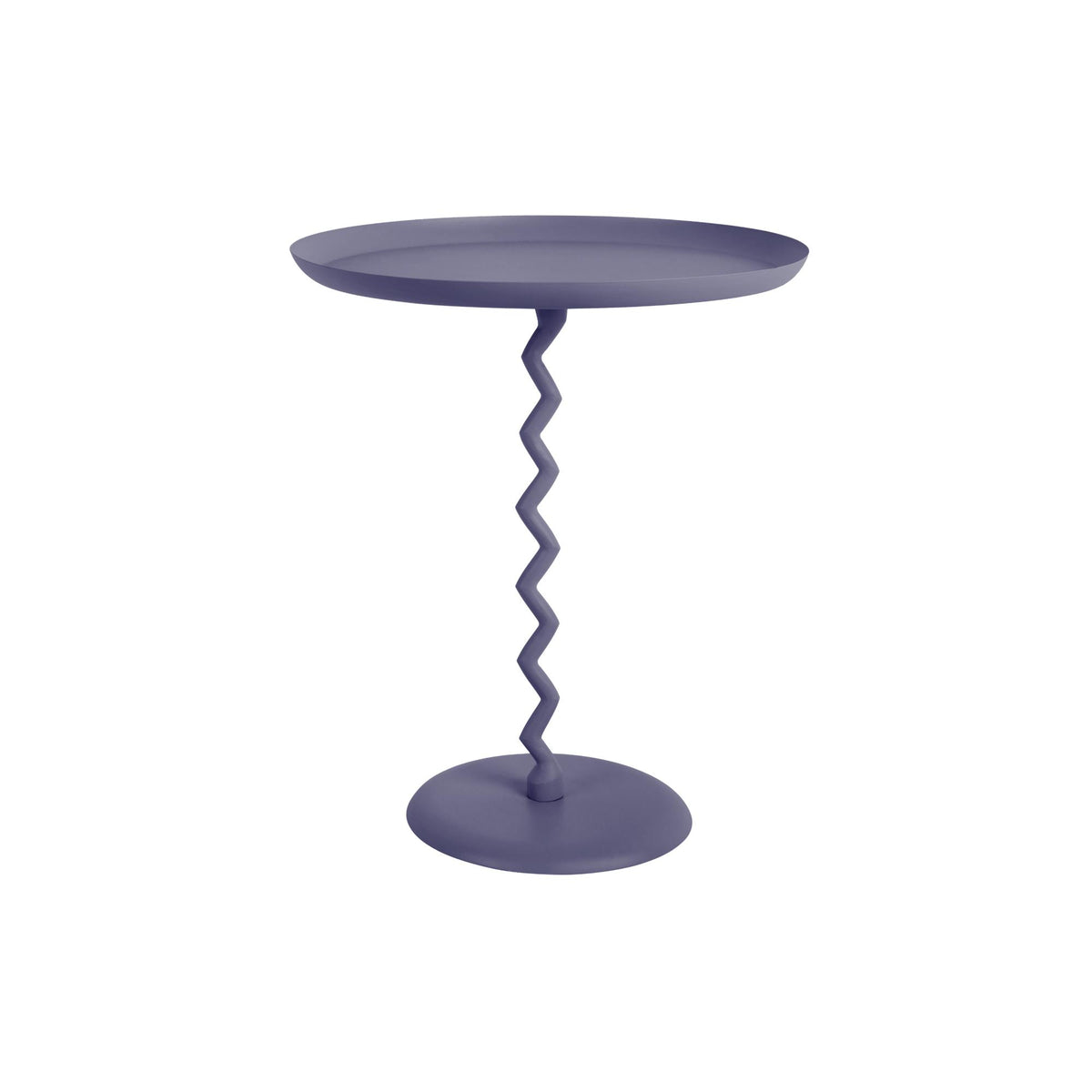 Leitmotiv bijzettafel Zig Zag - blauw - Ø44cm
