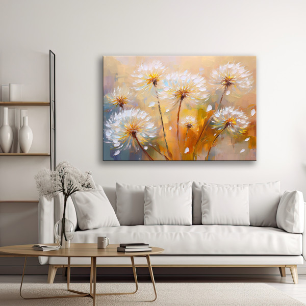 Feeby Obraz na płótnie, Dmuchawce Botanika Natura 60x40
