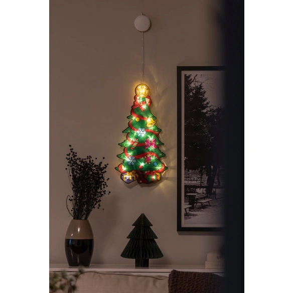LED-Fensterbild, LxBxH: 23,5x2,3x43,8 cm, mehrfarbig