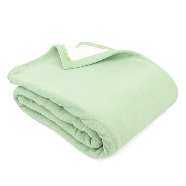Couverture polaire luxe 240x260 cm 100% polyester 430g/m2 NARVIK Vert Tilleul